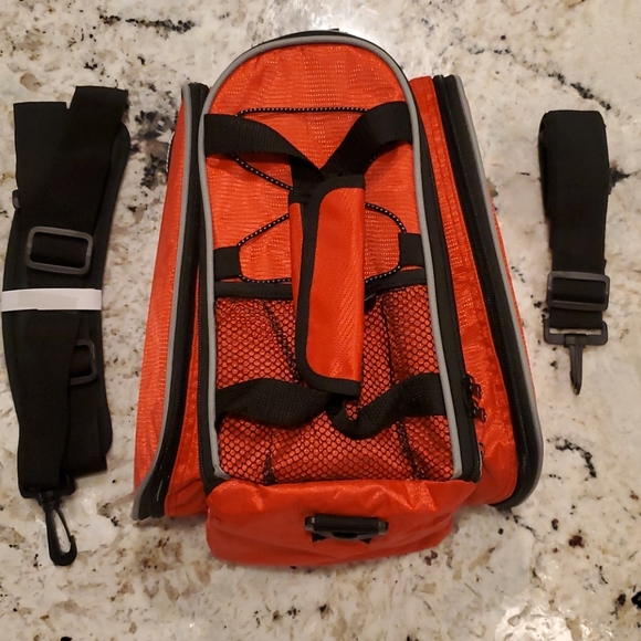 Tancendes Red Nylon Rear Bike Bag - Picture 5 of 13